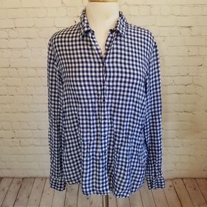 Paradigma blue gingham shirt